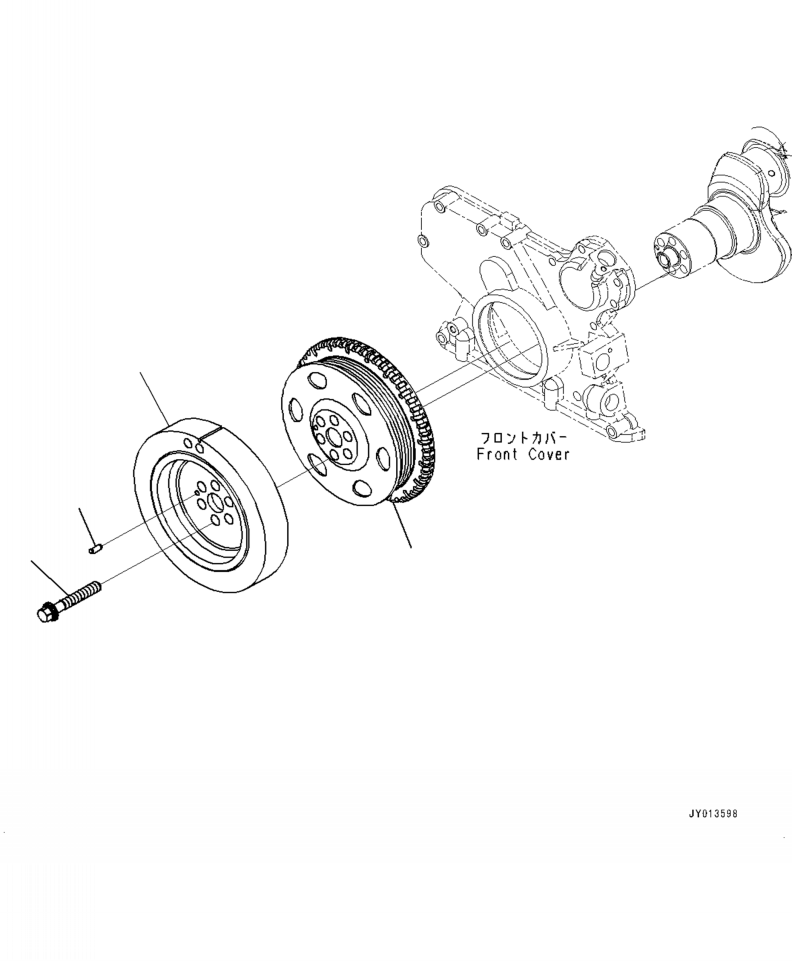 Komatsu parts book diagram for PC240LL-10 SN A20601-UP: ADA00-001001 VIBRATION DAMPER