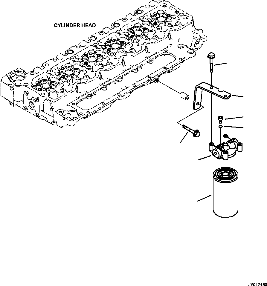 Komatsu parts book diagram for PC240LL-10 SN A20601-UP: AFF10-001001 FUEL FILTER