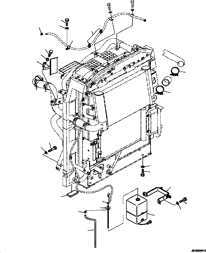 Excavators Komatsu / PC240LL-10 SN A20601-UP(PC240LLE) / C0100-001006 RESERVOIR TANK AND MOUNTING(C-018 : C0100-001006)