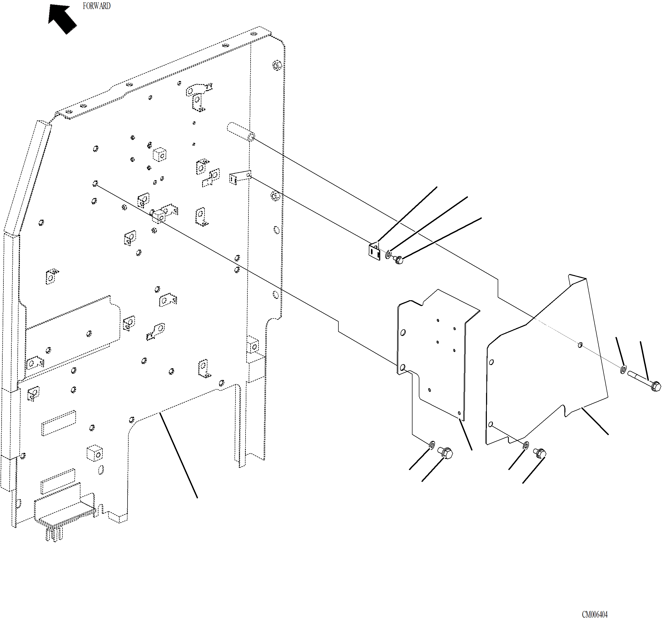 Excavators Komatsu / PC240LL-10 SN A20601-UP(PC240LLE) / E0200-001002 STARTER HARNESS CLIPS AND MOUNTING (2/2)(E-008 : E0200-001002)