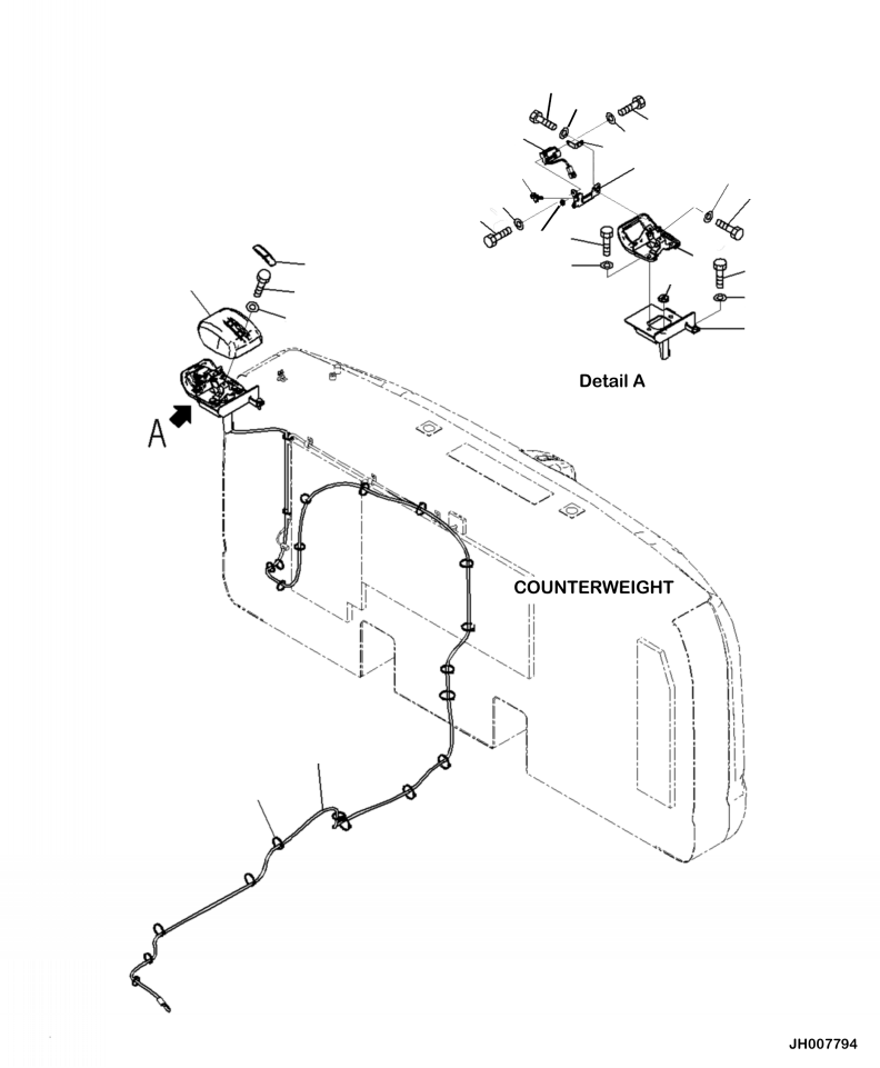 Excavators Komatsu / PC240LL-10 SN A20601-UP(PC240LLE) / E0450-003002 REARVIEW CAMERA WITH 2-CAMERA, REAR RIGHT(E-038 : E0450-003002)