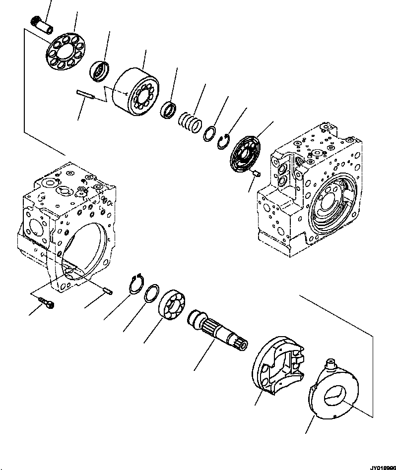 Komatsu parts book diagram for PC240LL-10 SN A20601-UP: H0210-002007 MAIN PISTON PUMP (7/12)