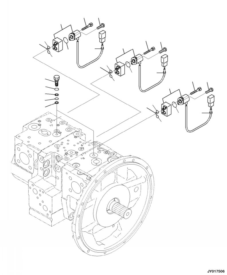 Komatsu parts book diagram for PC240LL-10 SN A20601-UP: H0210-002011 MAIN PISTON PUMP (11/12)