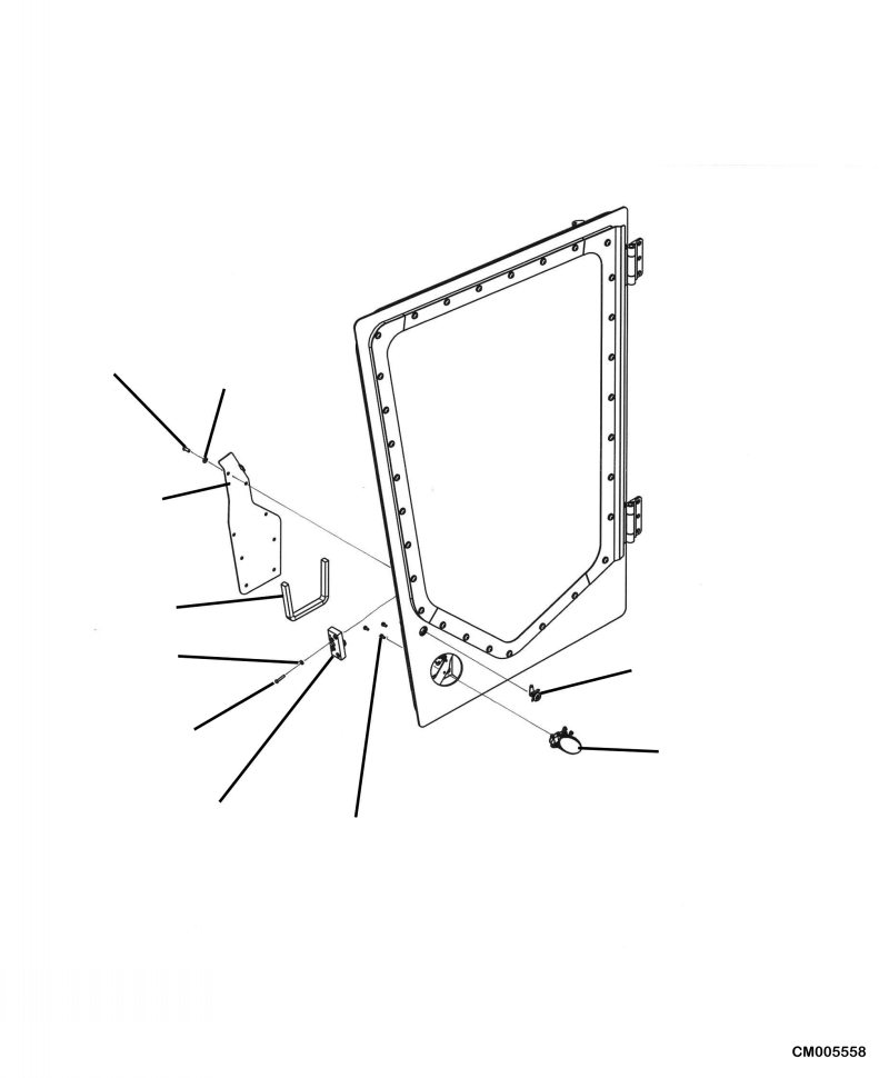 Excavators Komatsu / PC240LL-10 SN A20601-UP(PC240LLE) / K1110-001011 CAB DOOR PARTS (4/5)(K-050 : K1110-001011)