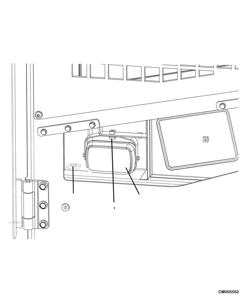 Komatsu parts book diagram for PC240LL-10 SN A20601-UP: K1110-001015 CAB SIDE LAMP