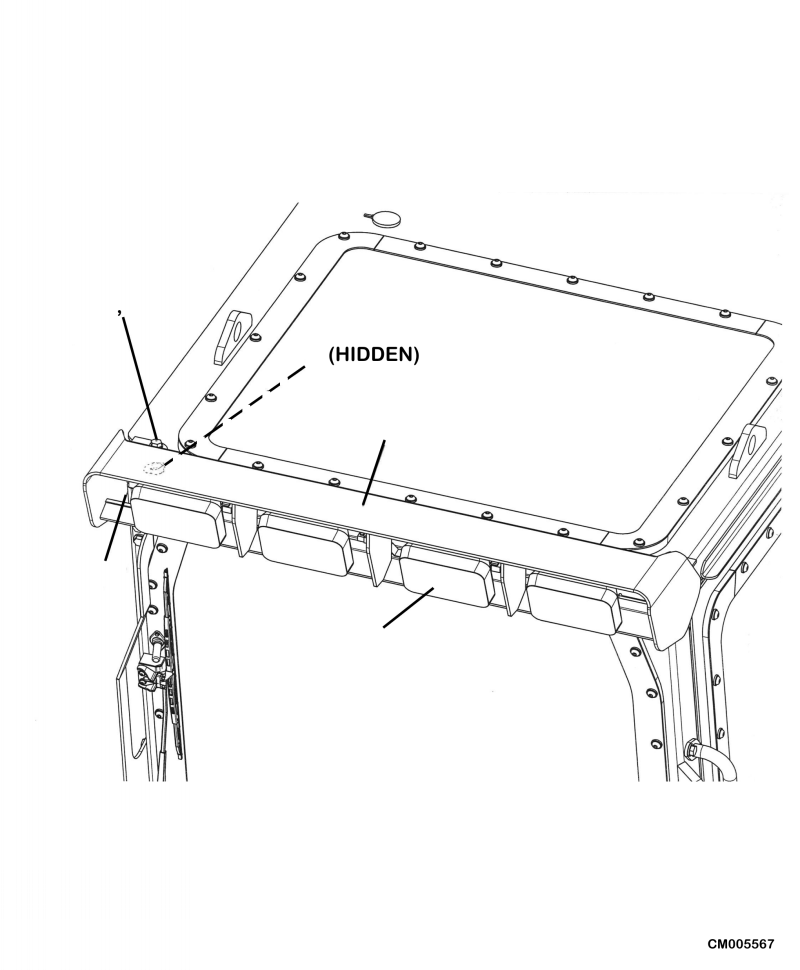 Komatsu parts book diagram for PC240LL-10 SN A20601-UP: K1110-001020 CAB WORK LAMP