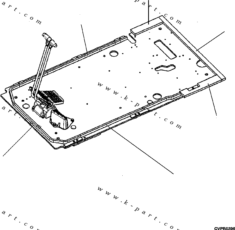 Komatsu parts book diagram for PC240LL-10 SN A20601-UP: K1110-005002 CAB FLOOR SEAL