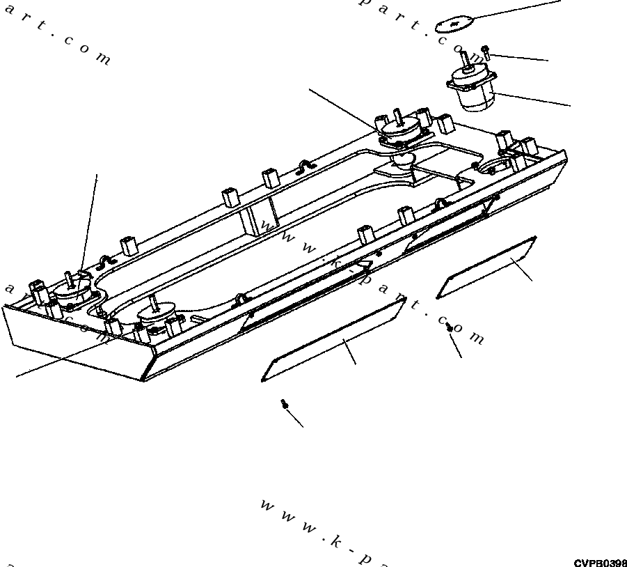Komatsu parts book diagram for PC240LL-10 SN A20601-UP: K1210-002001 RISER PARTS - 7 INCH