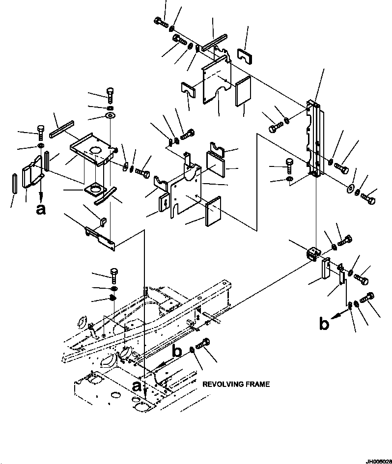 Komatsu parts book diagram for PC240LL-10 SN A20601-UP: M1150-01A0 MACHINE CAB PARTITION (1/2)