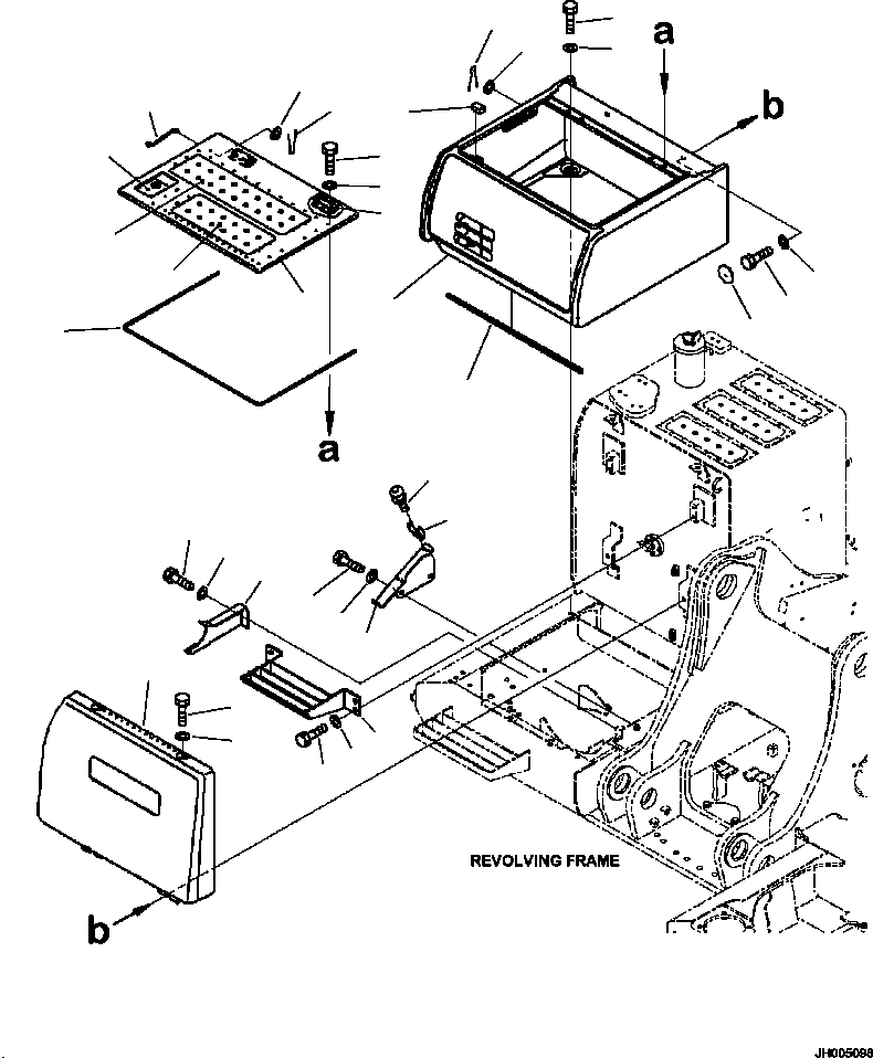 Excavators Komatsu / PC240LL-10 SN A20601-UP(PC240LLE) / M1220-001001 BATTERY CASE(M-030 : M1220-001001)
