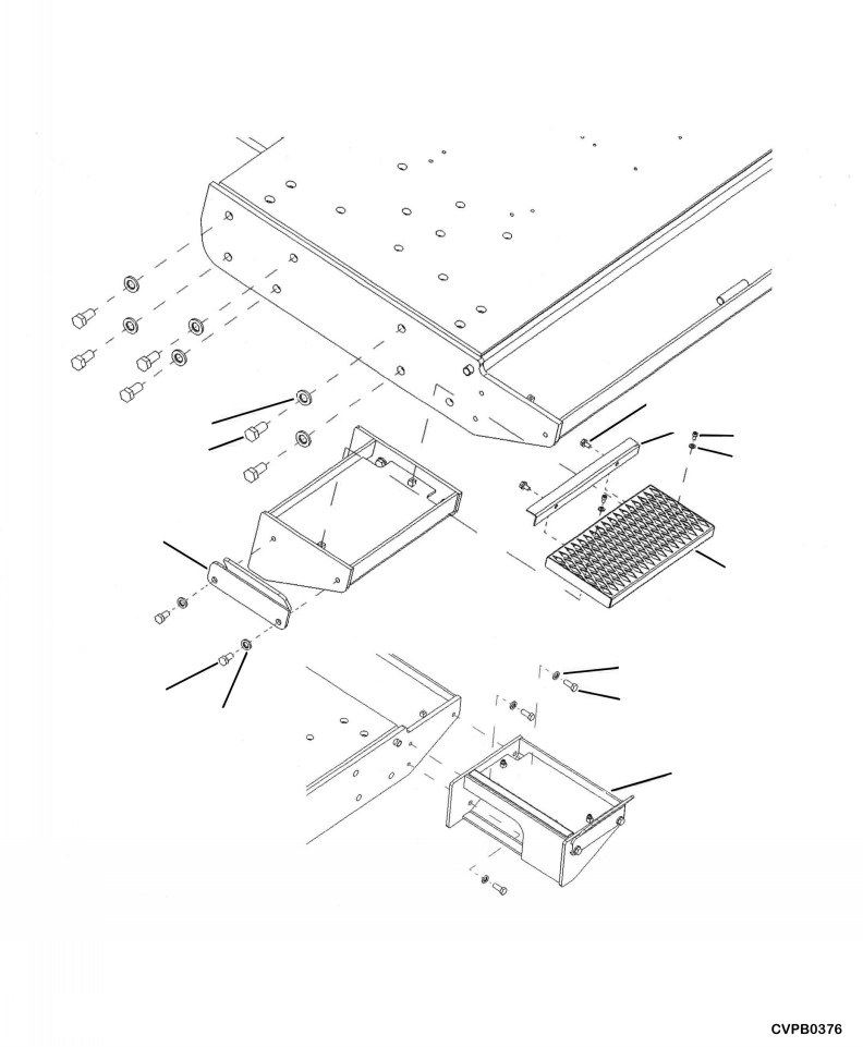 Komatsu parts book diagram for PC240LL-10 SN A20601-UP: M1815-01A0 WALKWAY EXTENSION