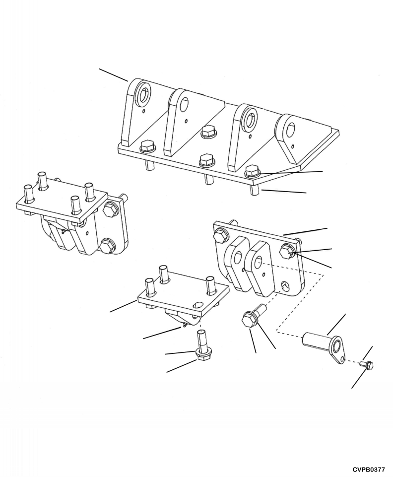 Komatsu parts book diagram for PC240LL-10 SN A20601-UP: M1820-05A0 TILT RISER HARDWARE