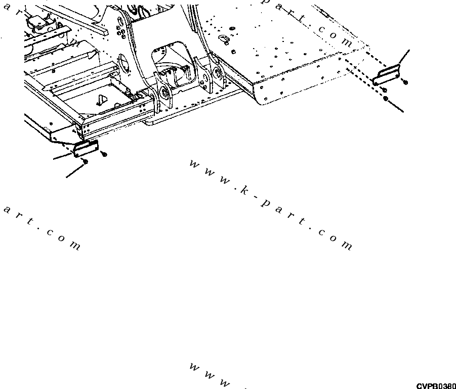 Excavators Komatsu / PC240LL-10 SN A20601-UP(PC240LLE) / M1820-17A0 TOE KICKS(M-066 : M1820-17A0)