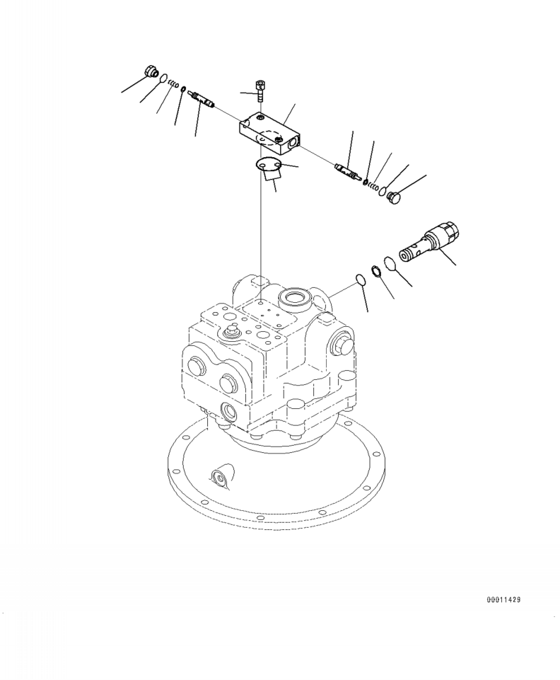 Excavators Komatsu / PC240LL-10 SN A20601-UP(PC240LLE) / N1210-03A0 SWING MOTOR RELIEF VALVE(N-008 : N1210-03A0)