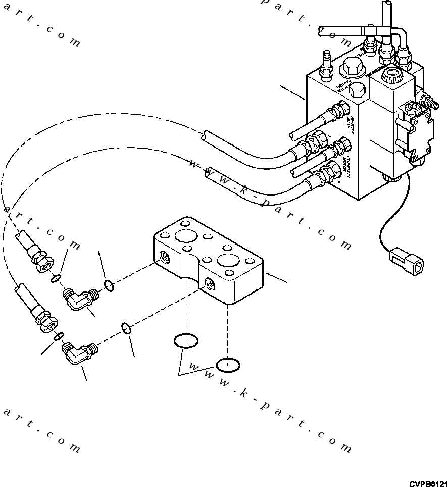 Excavators Komatsu / PC240LL-10 SN A20601-UP(PC240LLE) / N1230-001003 SOFT SWING BLOCK MANIFOLD(N-024 : N1230-001003)