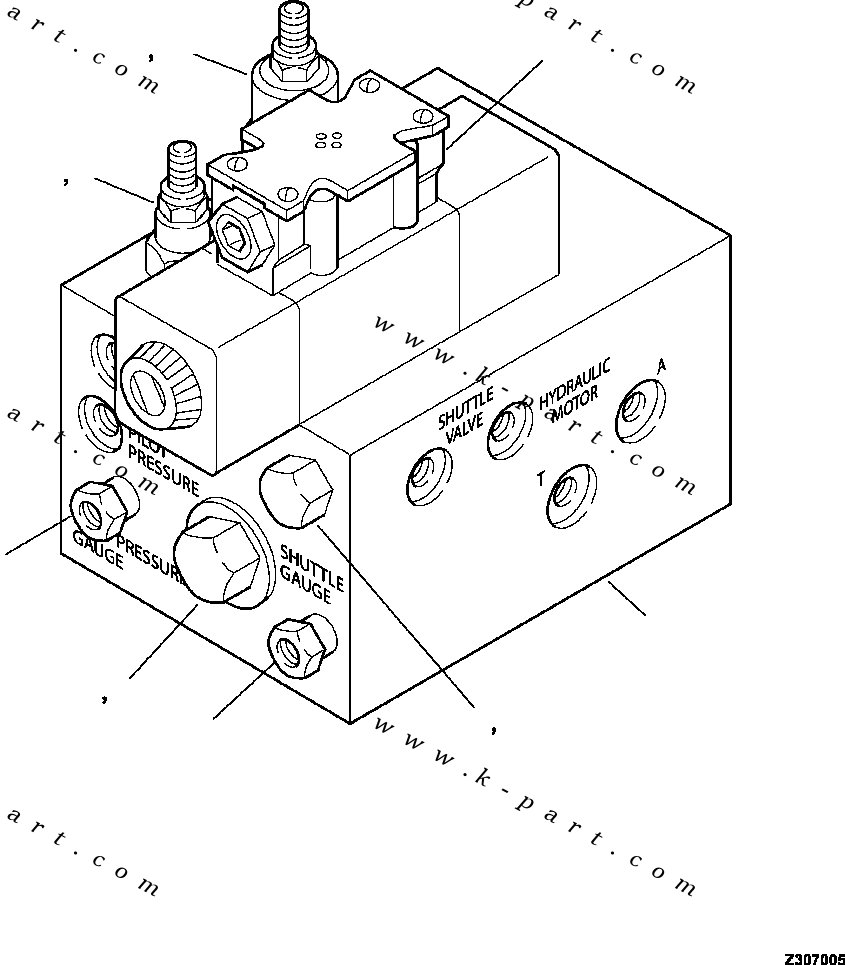 Excavators Komatsu / PC240LL-10 SN A20601-UP(PC240LLE) / N1230-001005 SOFT SWING VALVE MANIFOLD(N-028 : N1230-001005)