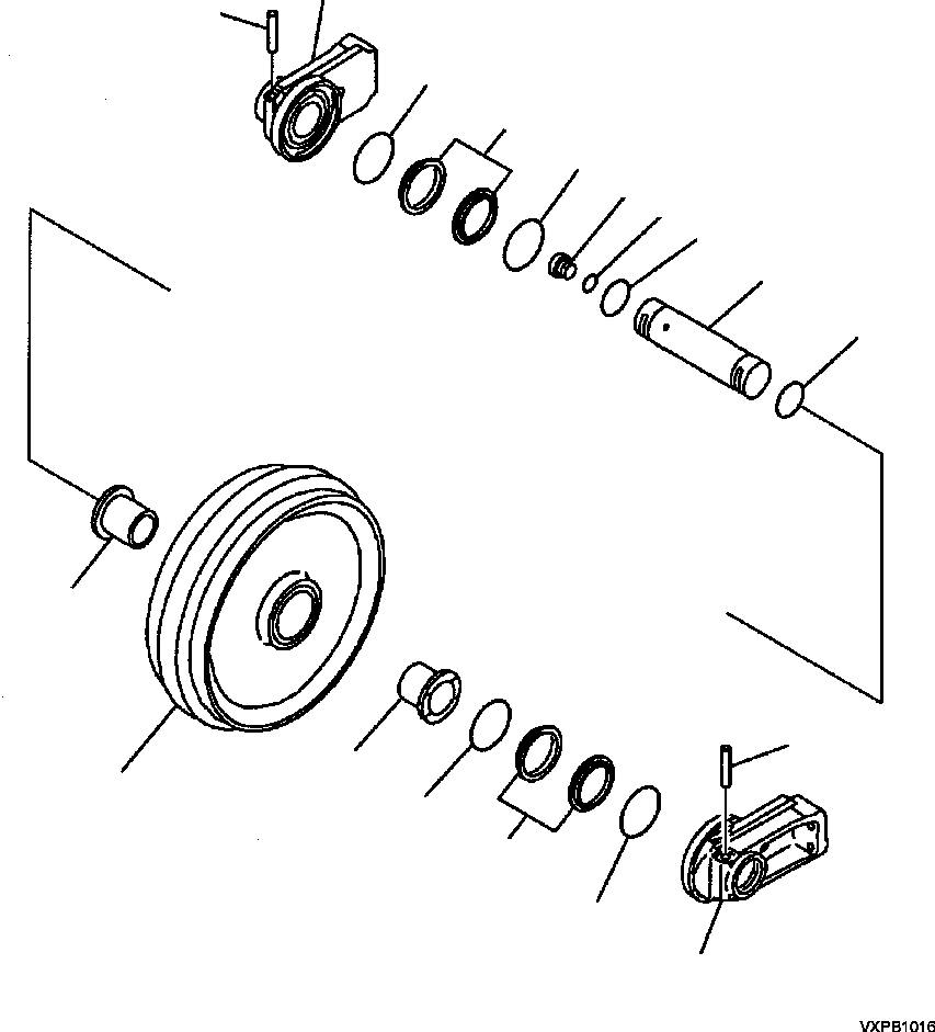 Excavators Komatsu / PC240LL-10 SN A20601-UP(PC240LLE) / R0110-01A0 FRONT IDLER(R-002 : R0110-01A0)