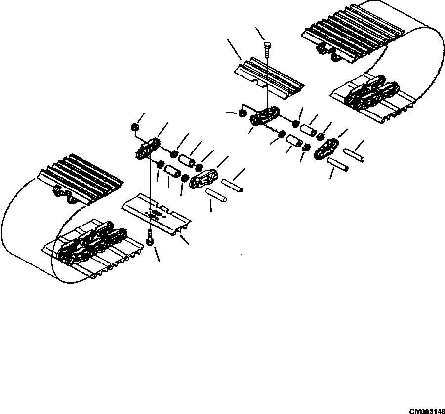 Excavators Komatsu / PC240LL-10 SN A20601-UP(PC240LLE) / R0500-03A0 TRACK SHOE DOUBLE GROUSER - 700 MM WIDE(R-014 : R0500-03A0)