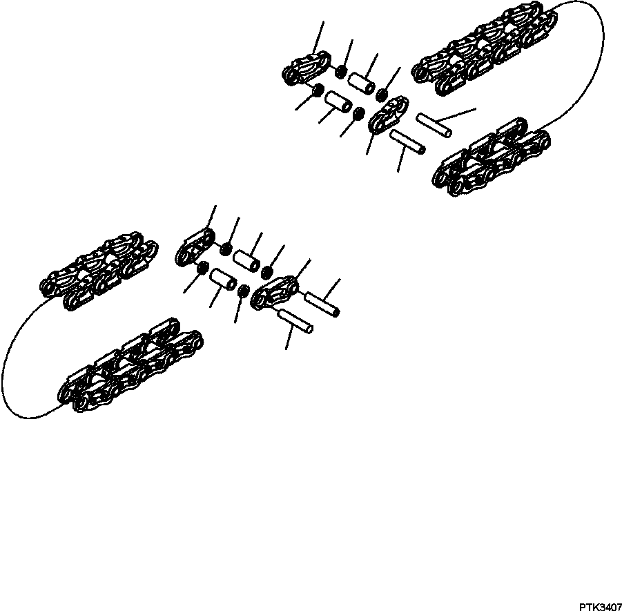 Excavators Komatsu / PC240LL-10 SN A20601-UP(PC240LLE) / R0501-001001 TRACK LINK SUPPLY ONLY(R-020 : R0501-001001)