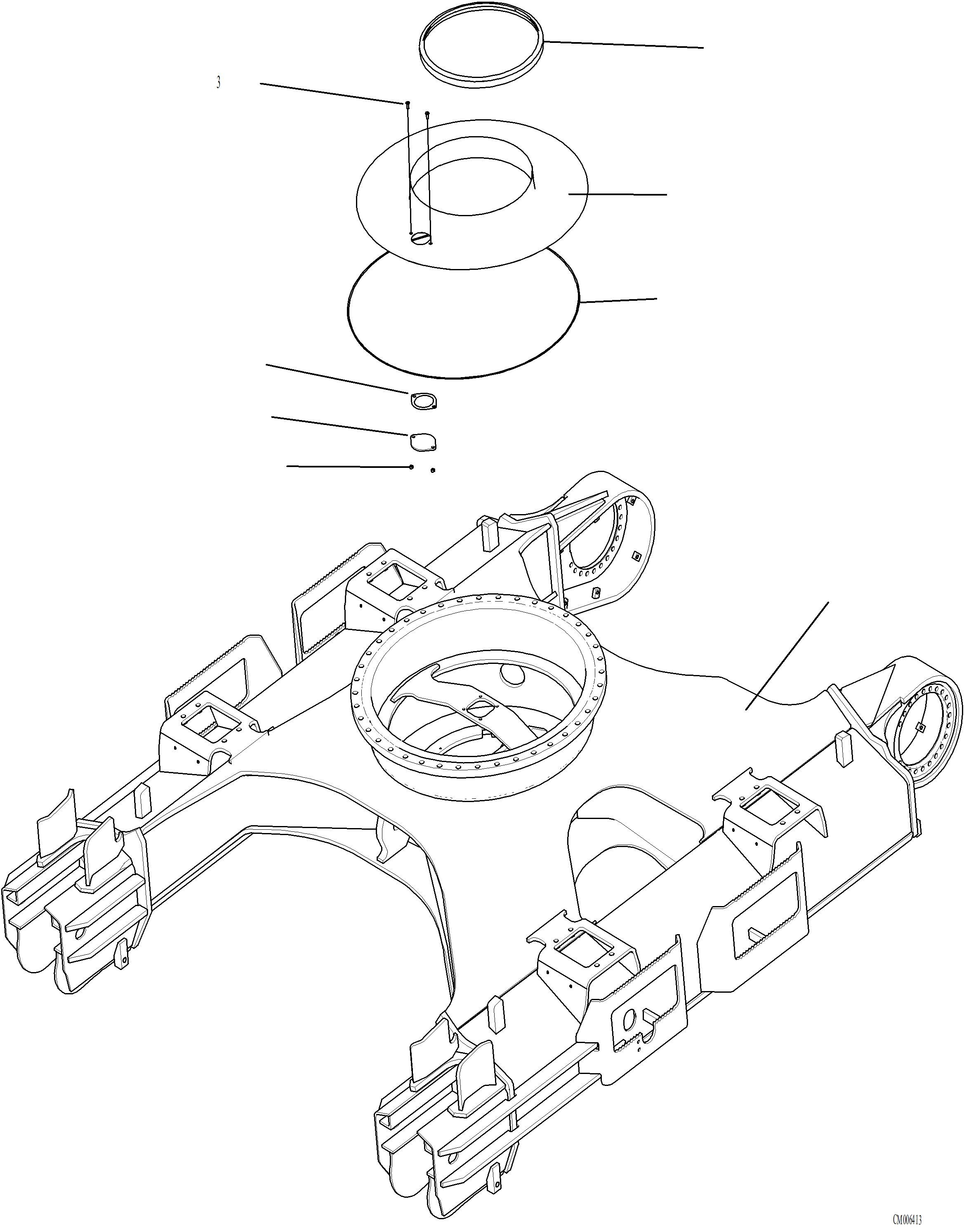 Excavators Komatsu / PC240LL-10 SN A20601-UP(PC240LLE) / R1110-01A0 TRACK FRAME(R-022 : R1110-01A0)