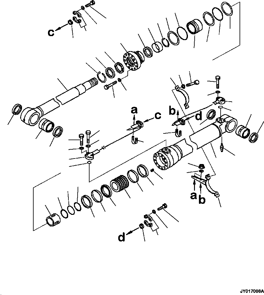Excavators Komatsu / PC240LL-10 SN A20601-UP(PC240LLE) / T1120-01A0 BOOM CYLINDER L.H.(T-020 : T1120-01A0)