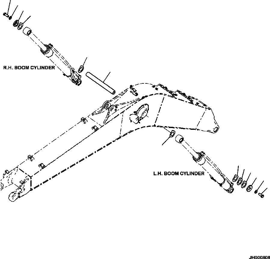 Excavators Komatsu / PC240LL-10 SN A20601-UP(PC240LLE) / T1125-01A0 BOOM PIN(T-030 : T1125-01A0)