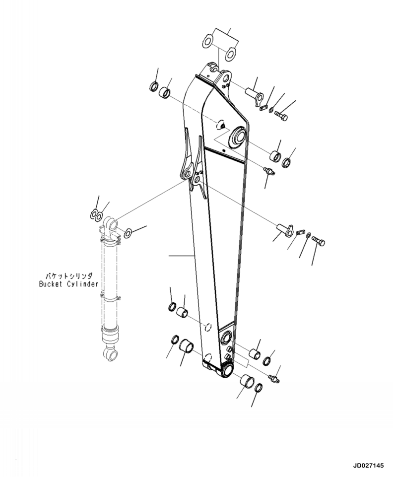 Excavators Komatsu / PC240LL-10 SN A20601-UP(PC240LLE) / T1200-01A1 ARM, 3000 MM (HD) REINFORCED TYPE(T-050 : T1200-01A1)