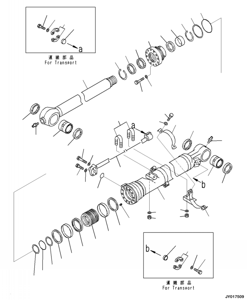 Excavators Komatsu / PC240LL-10 SN A20601-UP(PC240LLE) / T1200-02A0 BUCKET CYLINDER(T-042 : T1200-02A0)