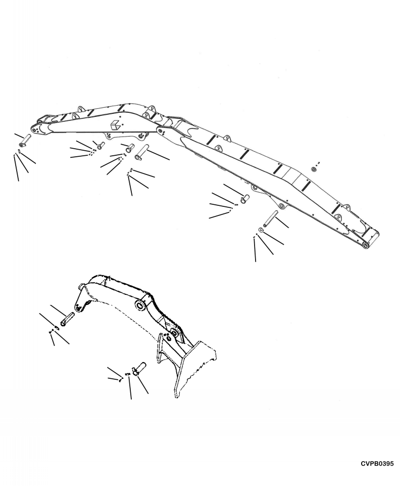 Excavators Komatsu / PC240LL-10 SN A20601-UP(PC240LLE) / T1300-04A0 LOG LOADER PINS(T-082 : T1300-04A0)