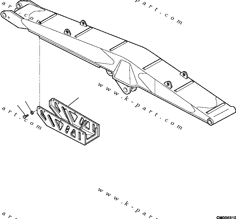 Excavators Komatsu / PC240LL-10 SN A20601-UP(PC240LLE) / T1300-20A0 LOG LOADER CYLINDER GUARD (ARM CYLINDER)(T-102 : T1300-20A0)