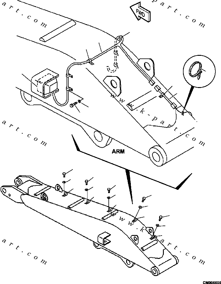 Excavators Komatsu / PC240LL-10 SN A20601-UP(PC240LLE) / T1300-22A0 LOG LOADER WORK LAMP (BOOM LIGHT)(T-106 : T1300-22A0)