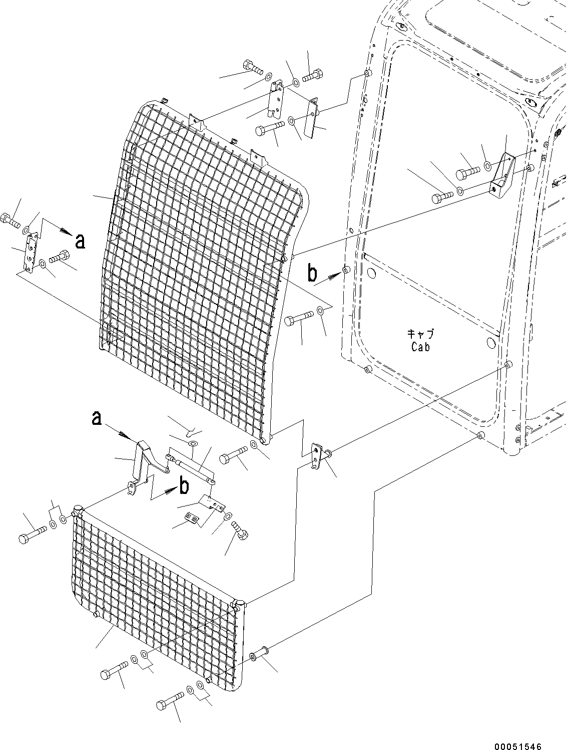 Excavators Komatsu / PC240LC-8 S/N B10001-UP(PC240_8B) / Front Guard, Full(K007001 : K0230-003001)