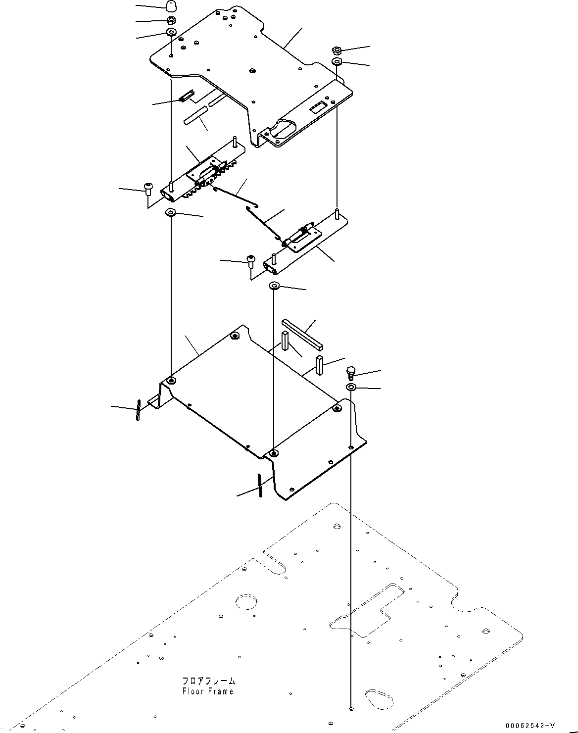Excavators Komatsu / PC240LC-8 S/N B10001-UP(PC240_8B) / Cab, Floor, Base(K013030 : K1110-006030)