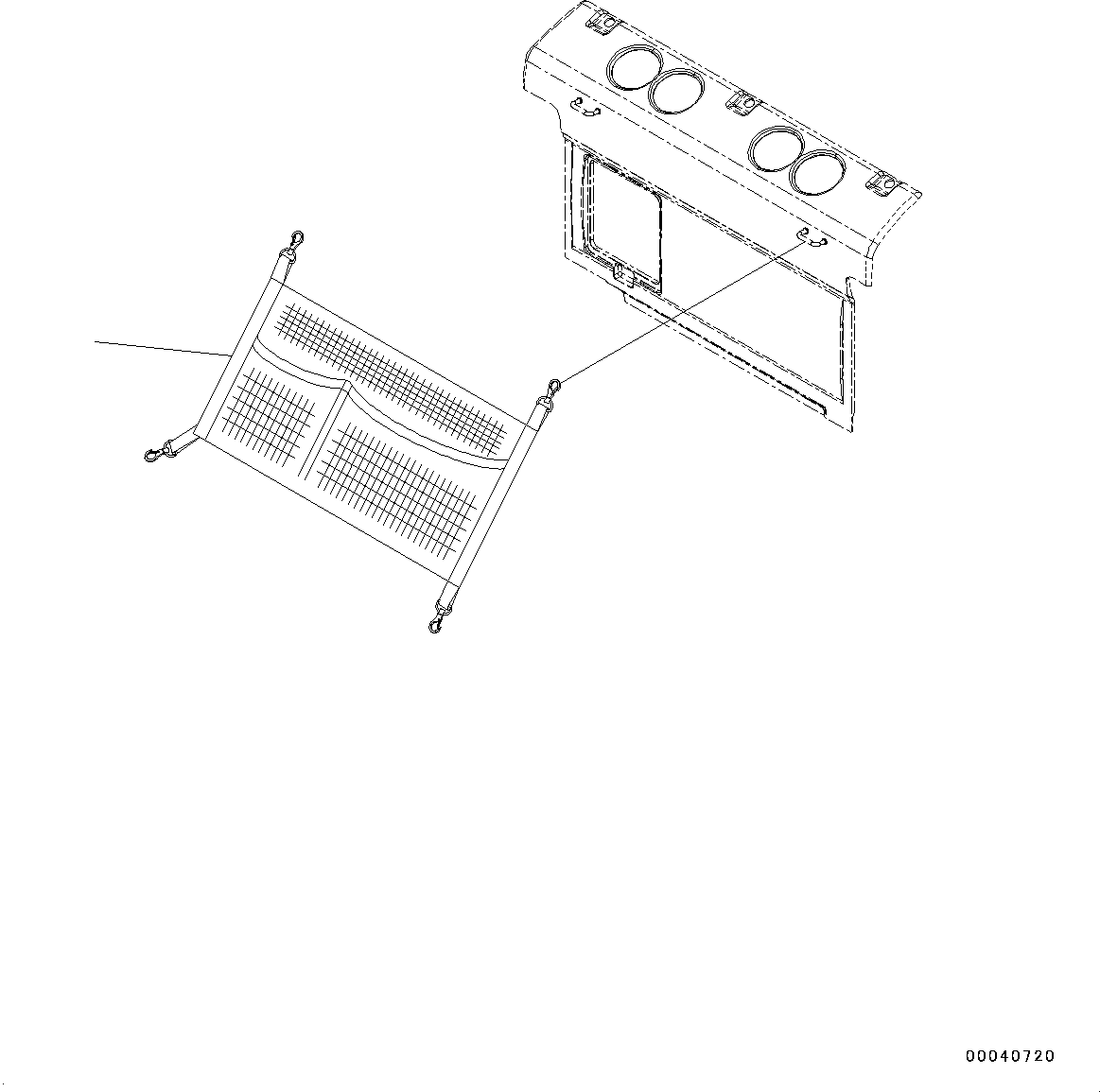 Excavators Komatsu / PC290LC-10 S/N K60001-UP(PC290L5U) / Luggage Box Net(K003001 : K0190-001001)