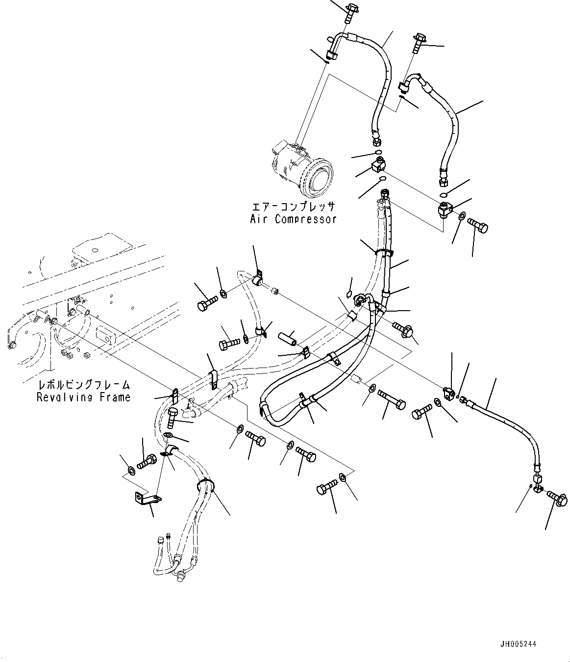 Excavators Komatsu / PC290LC-10 S/N K60001-UP(PC290L5U) / Air Conditioner, Cooler Piping(K014003 : K0700-001003)