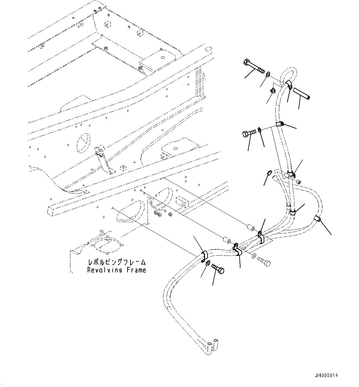 Excavators Komatsu / PC290LC-10 S/N K60001-UP(PC290L5U) / Air Conditioner, Heater Piping(K014004 : K0700-001004)