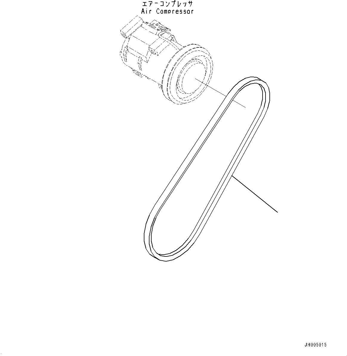 Excavators Komatsu / PC290LC-10 S/N K60001-UP(PC290L5U) / Air Conditioner, V-Belt(K014005 : K0700-001005)