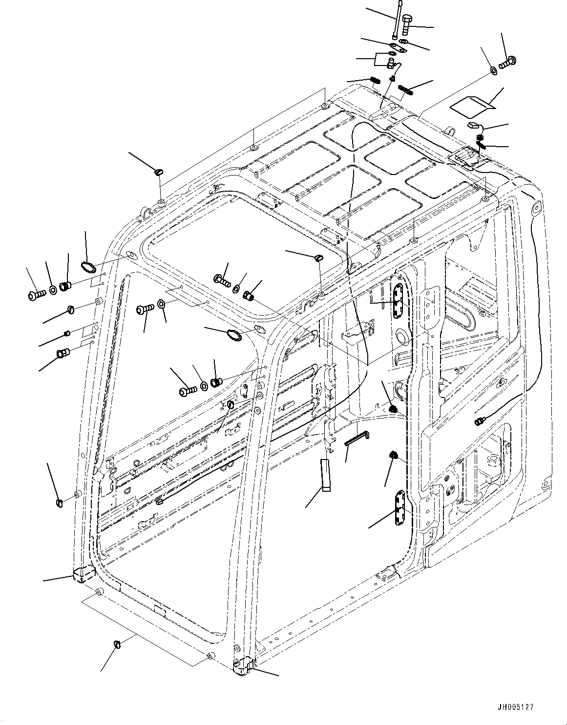 Excavators Komatsu / PC290LC-10 S/N K60001-UP(PC290L5U) / Cab and Floor Frame Group, KOMTRAX Antenna(K015013 : K1110-001013)