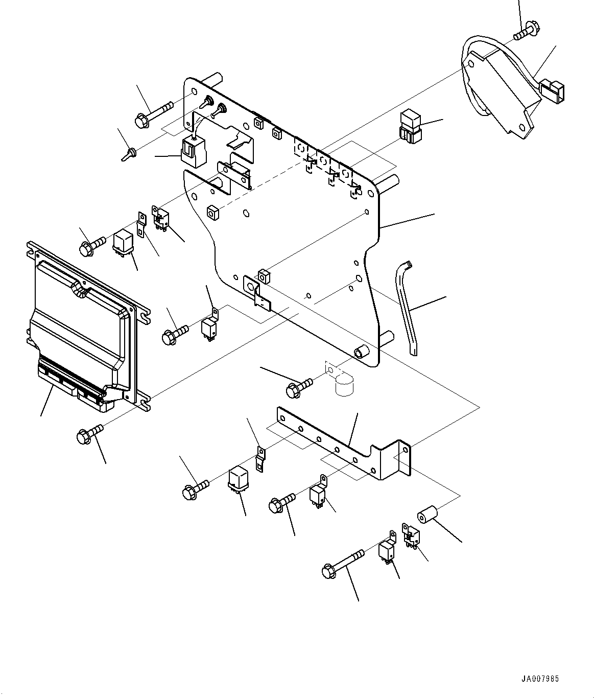 Excavators Komatsu / PC290LC-10 S/N K60001-UP(PC290L5U) / Cab and Floor Frame Group, Cab In Parts, Controller, Pump and Relay(K015022 : K1110-001022)