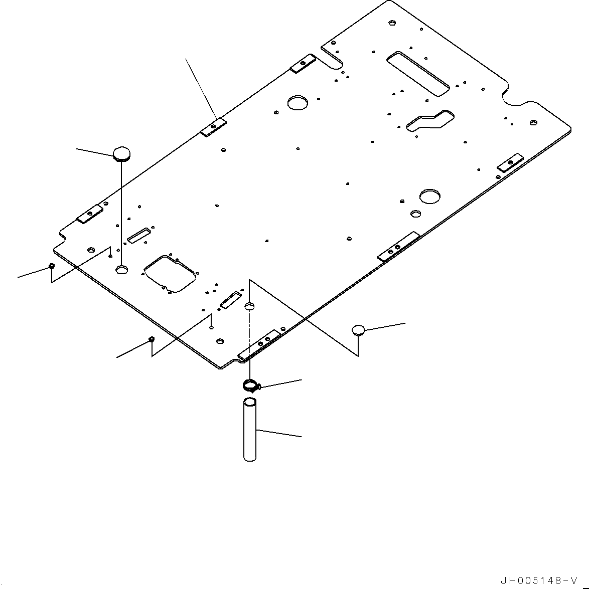 Excavators Komatsu / PC290LC-10 S/N K60001-UP(PC290L5U) / Cab and Floor Frame Group, Floor, Frame(K015026 : K1110-001026)
