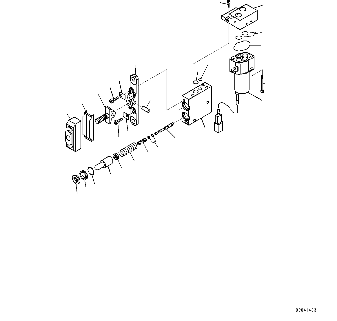 Excavators Komatsu / PC290LC-10 S/N K60001-UP(PC290L5U) / Cab and Floor Frame Group, PPC Valve for Attachment(K015030 : K1110-001030)