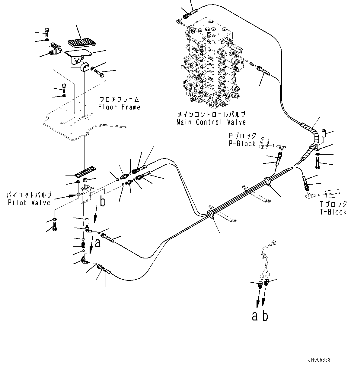 Excavators Komatsu / PC290LC-10 S/N K60001-UP(PC290L5U) / Cab and Floor Frame Group, Floor, 1St Attachment Control(K015031 : K1110-001031)