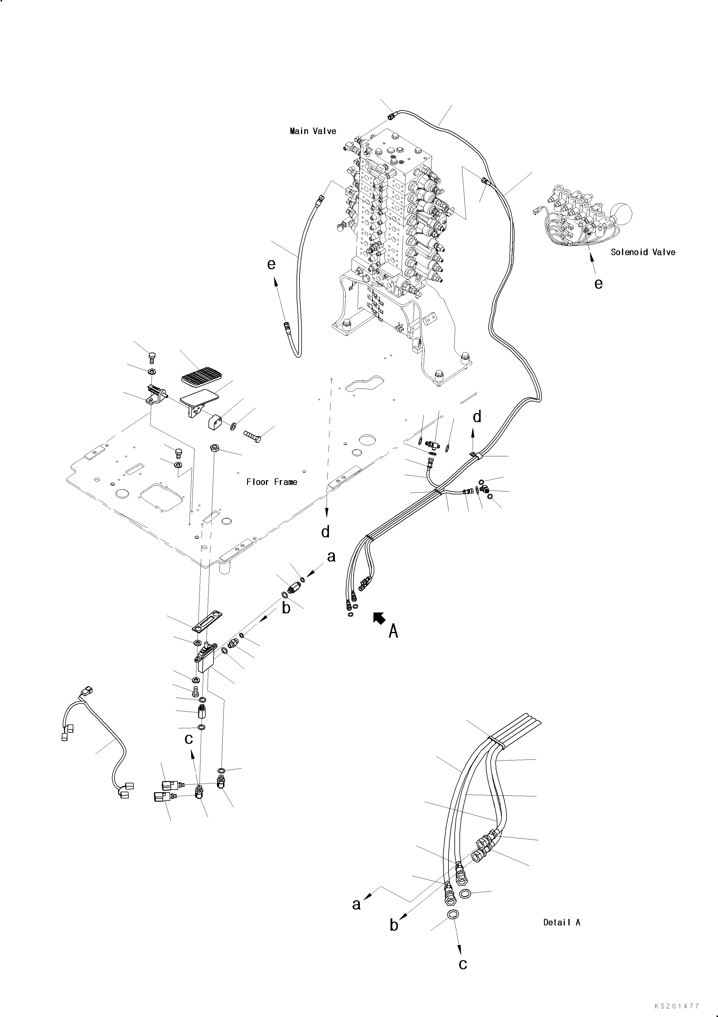 Excavators Komatsu / PC290LC-10 S/N K60001-UP(PC290L5U) / Cab and Floor Frame Group, 2 Piece Boom Cab Conversion Parts(K015060 : K1110-001060)