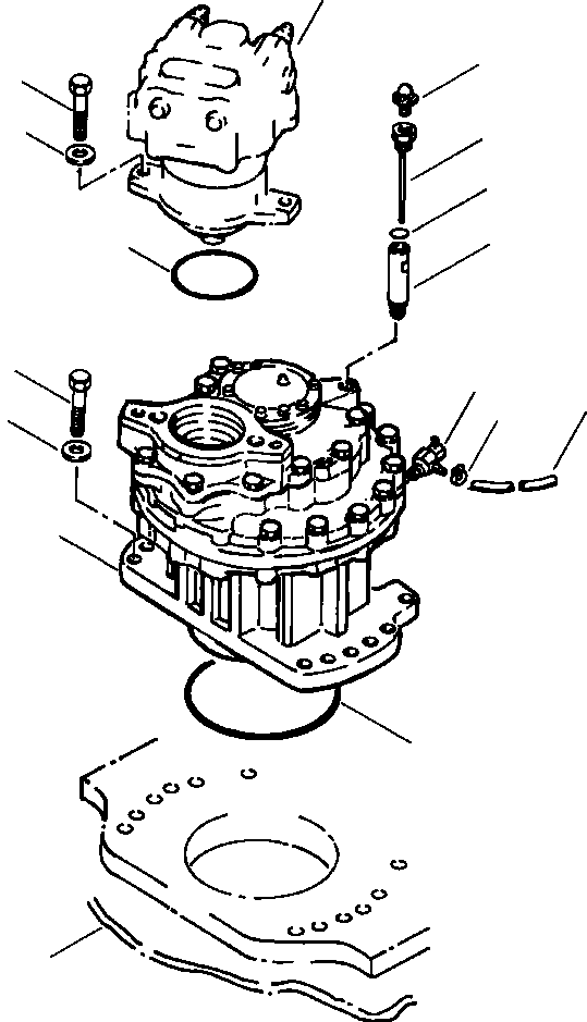 Excavators Komatsu / PC300LC-5LC S/N A30001-UP(PC3005CE) / SWING MACHINERY MOUNTING(02-004 : 02-004)