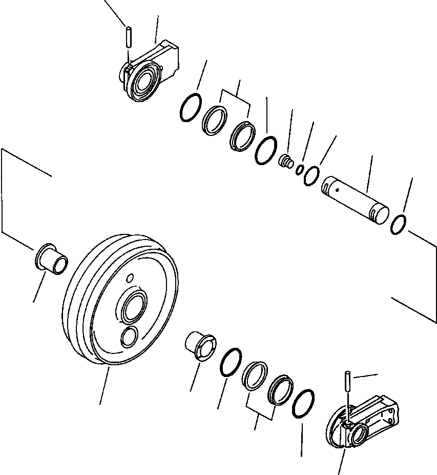 Excavators Komatsu / PC300LC-5LC S/N A30001-UP(PC3005CE) / FRONT IDLER(03-012 : 03-012)
