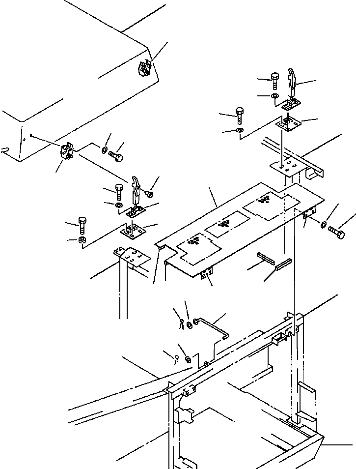 Excavators Komatsu / PC300LC-5LC S/N A30001-UP(PC3005CE) / CATCHER AND COVER FOR HOOD(05-006 : 05-006)