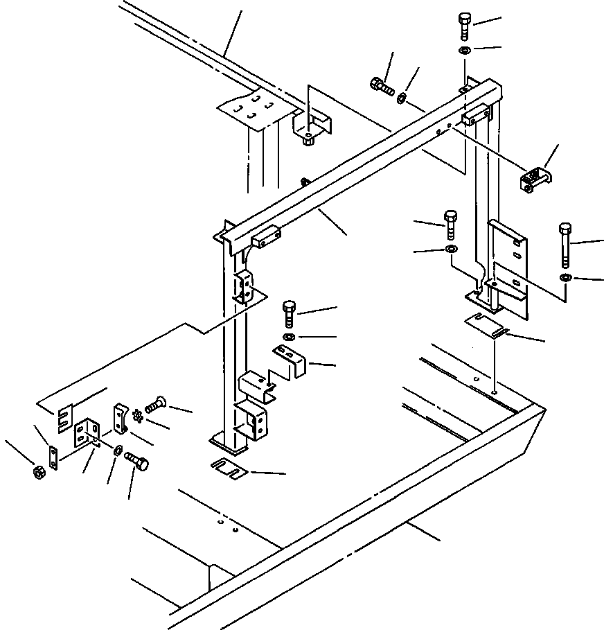 Excavators Komatsu / PC300LC-5LC S/N A30001-UP(PC3005CE) / FRAME FOR LEFT SIDE COVER(05-008 : 05-008)