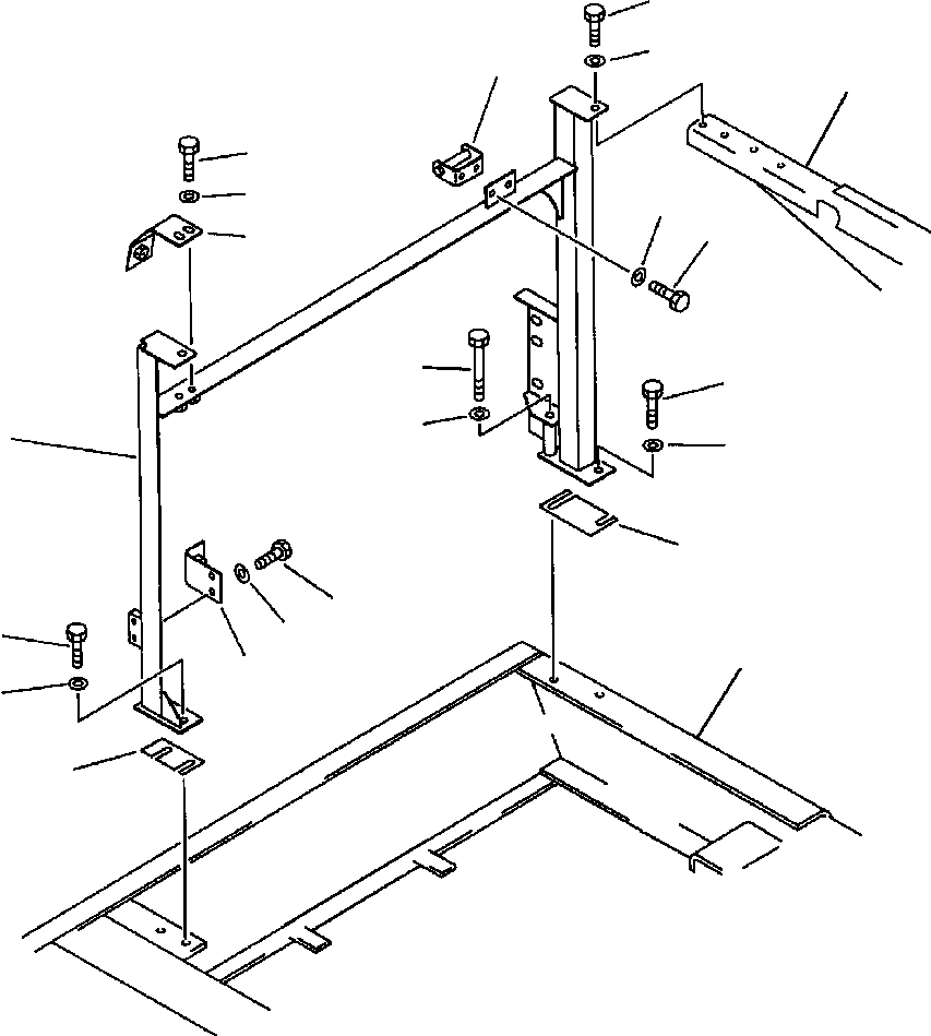 Excavators Komatsu / PC300LC-5LC S/N A30001-UP(PC3005CE) / FRAME FOR RIGHT SIDE COVER(05-012 : 05-012)