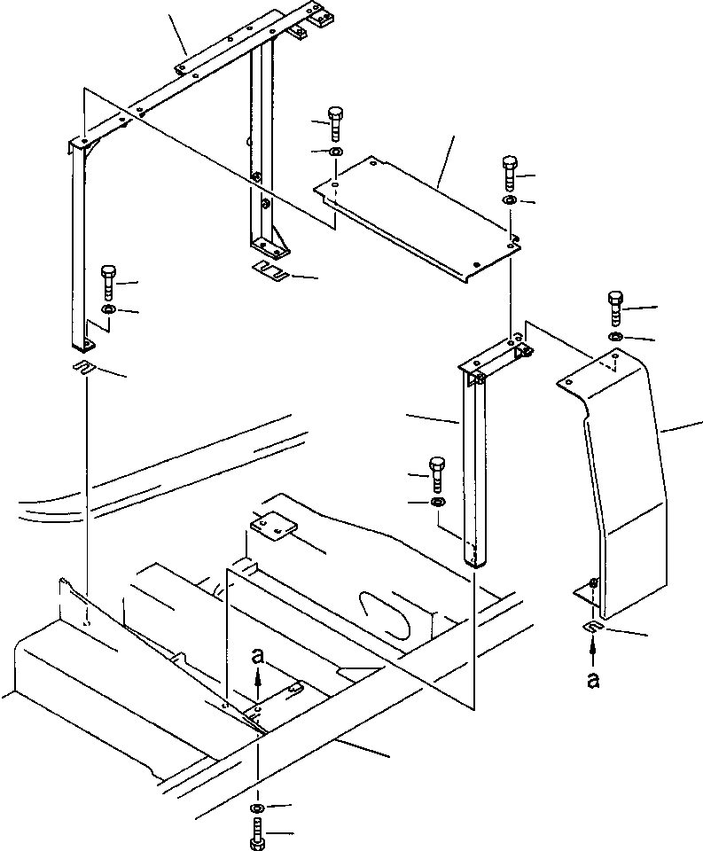 Excavators Komatsu / PC300LC-5LC S/N A30001-UP(PC3005CE) / COVERS AND FRAME(05-020 : 05-020)