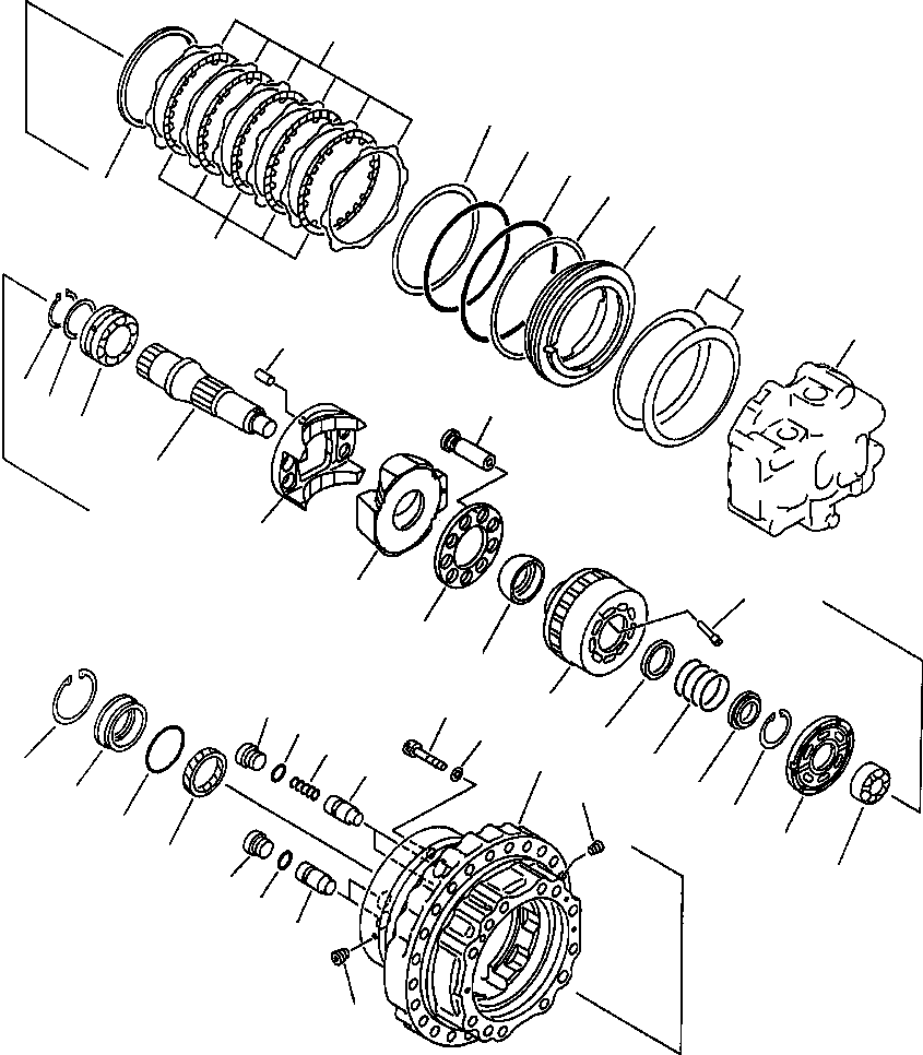 Excavators Komatsu / PC300LC-5LC S/N A30001-UP(PC3005CE) / TRAVEL MOTOR MOTOR AND BRAKE(06-102 : 06-102)